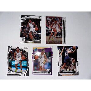 BUNDLE! x5 2021-22 Cameron Cam Thomas Base Prizm Rookies Brooklyn Nets RC
